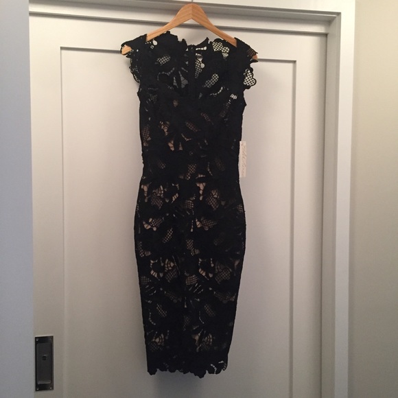 SOLD Lela Rose Lace Guipure Midi Dress - Picture 3 of 6